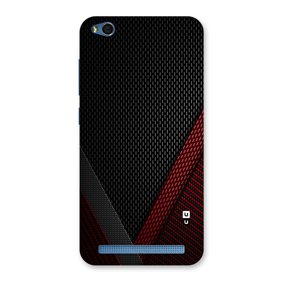 Classy Black Red Design Back Case for Redmi 5A