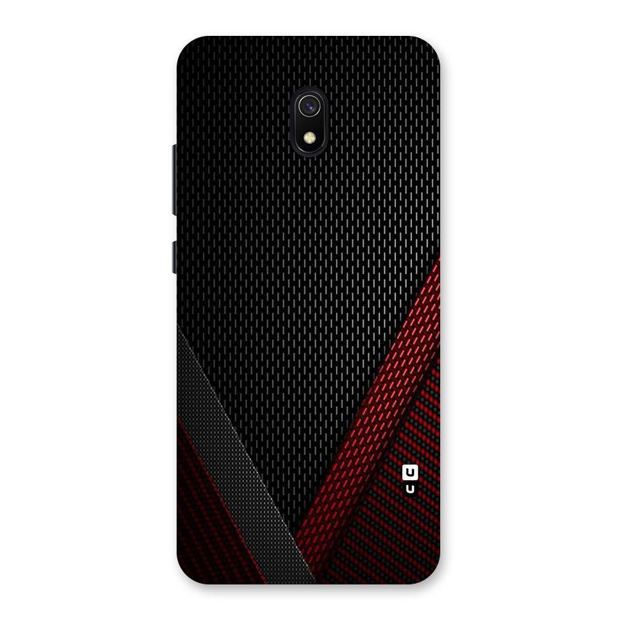 Classy Black Red Design Back Case for Redmi 8A