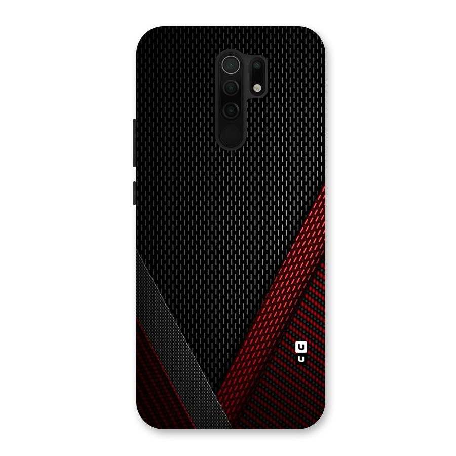 Classy Black Red Design Back Case for Redmi 9 Prime