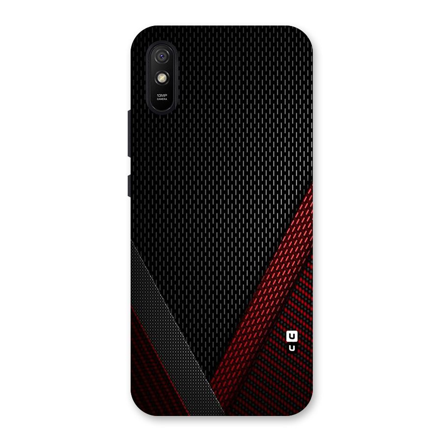Classy Black Red Design Back Case for Redmi 9i