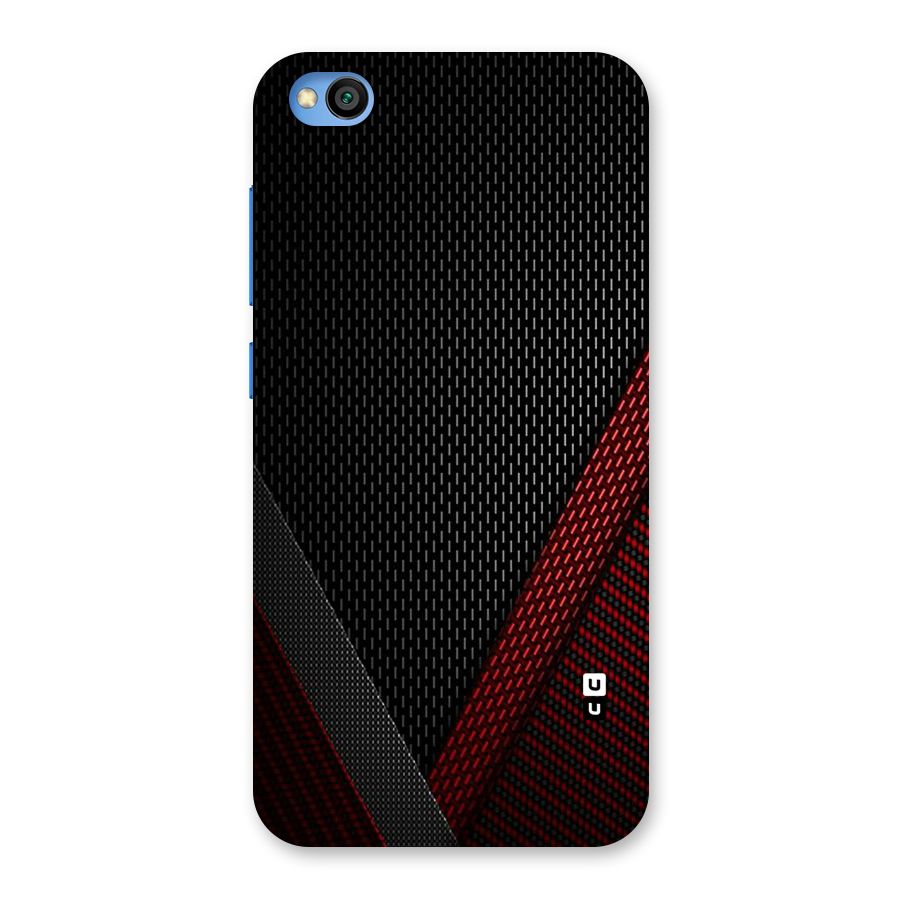 Classy Black Red Design Back Case for Redmi Go