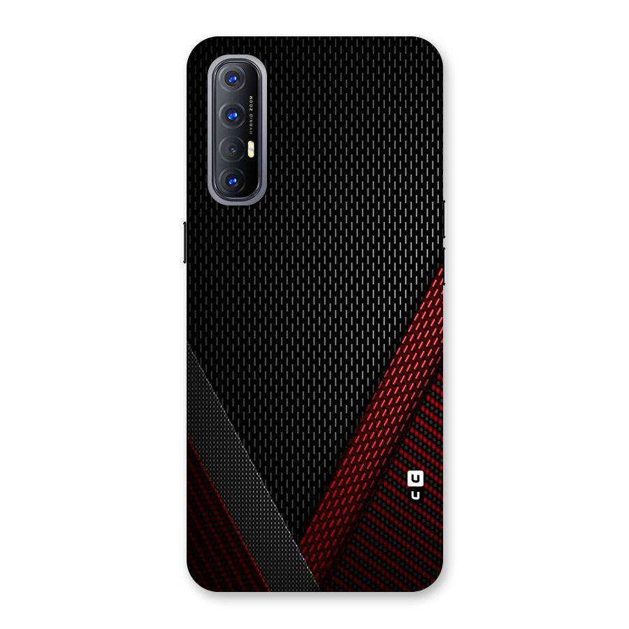 Classy Black Red Design Back Case for Reno3 Pro