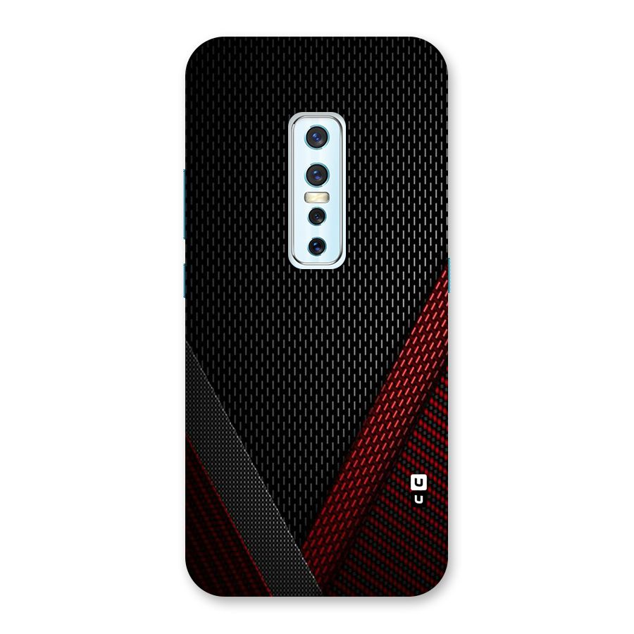 Classy Black Red Design Back Case for Vivo V17 Pro