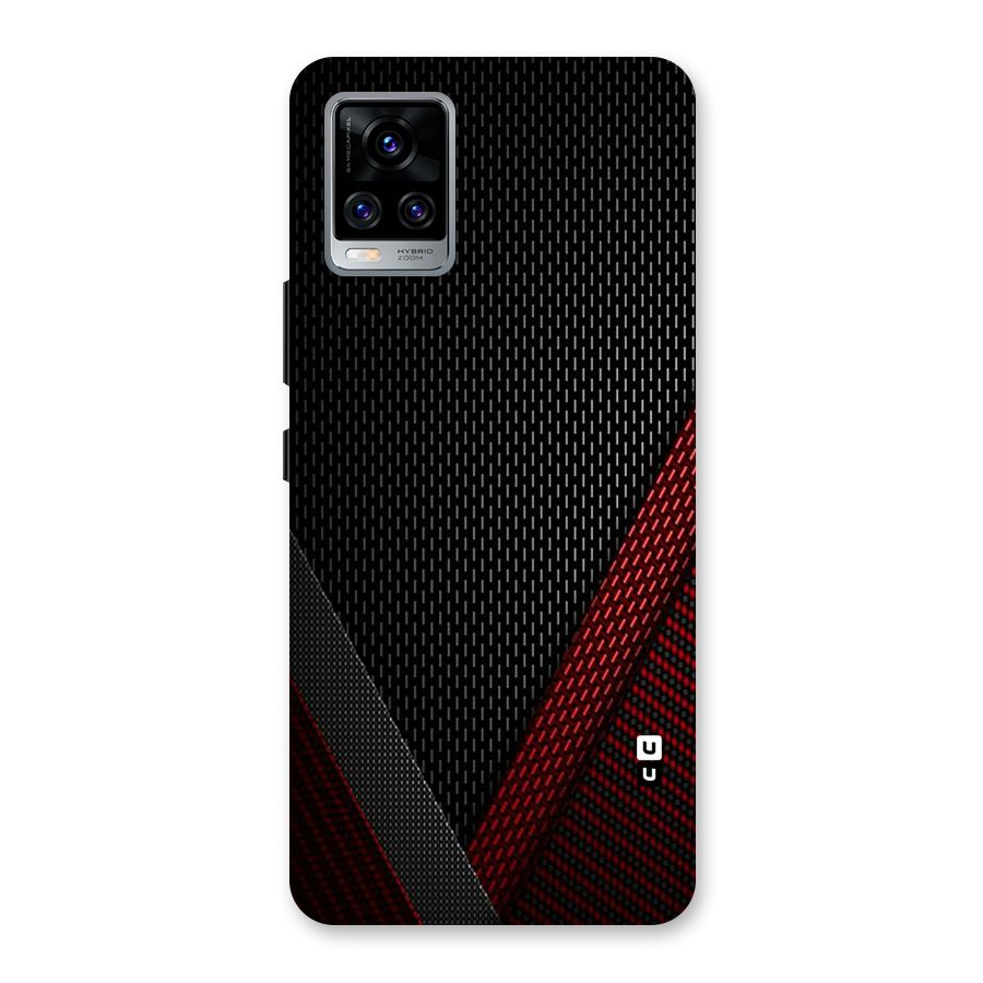 Classy Black Red Design Back Case for Vivo V20 Pro
