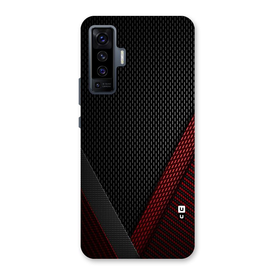 Classy Black Red Design Back Case for Vivo X50