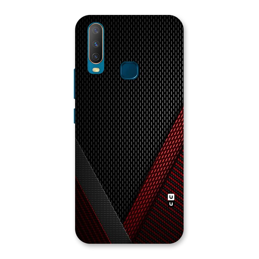 Classy Black Red Design Back Case for Vivo Y15