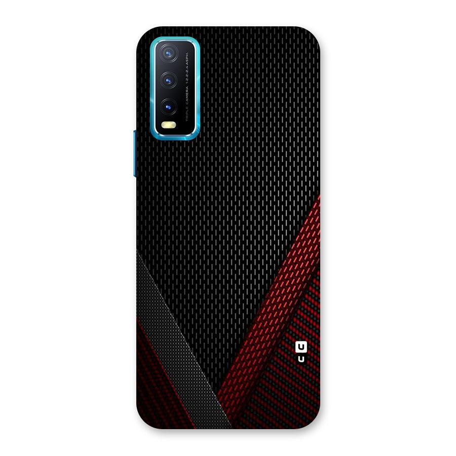 Classy Black Red Design Back Case for Vivo Y20A