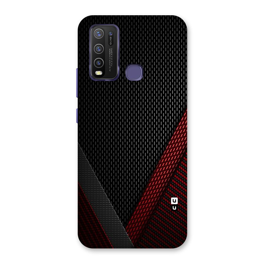 Classy Black Red Design Back Case for Vivo Y50