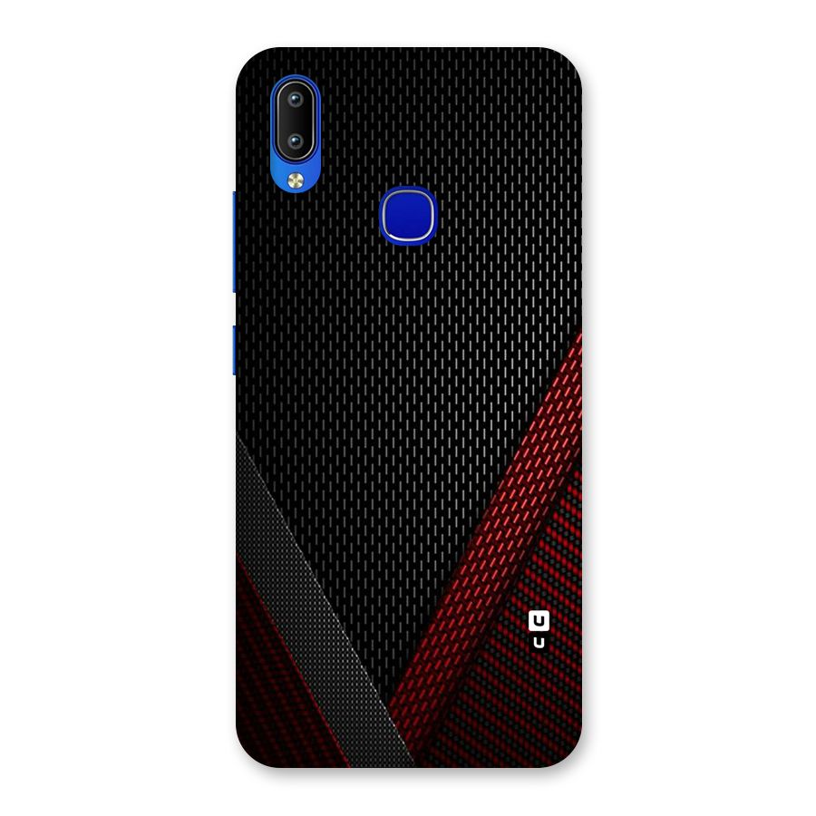 Classy Black Red Design Back Case for Vivo Y91