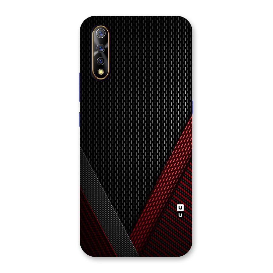 Classy Black Red Design Back Case for Vivo Z1x