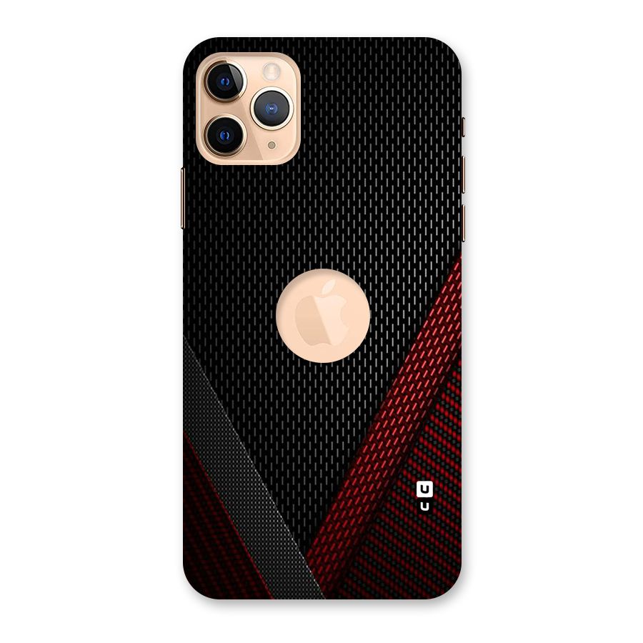 Classy Black Red Design Back Case for iPhone 11 Pro Max Logo Cut