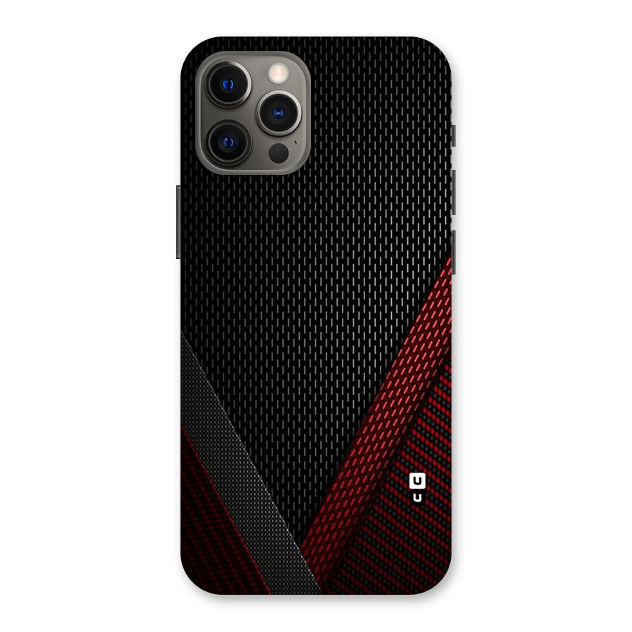 Classy Black Red Design Back Case for iPhone 12 Pro Max