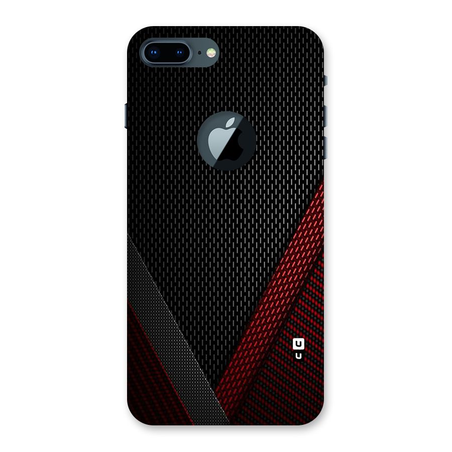 Classy Black Red Design Back Case for iPhone 7 Plus Logo Cut