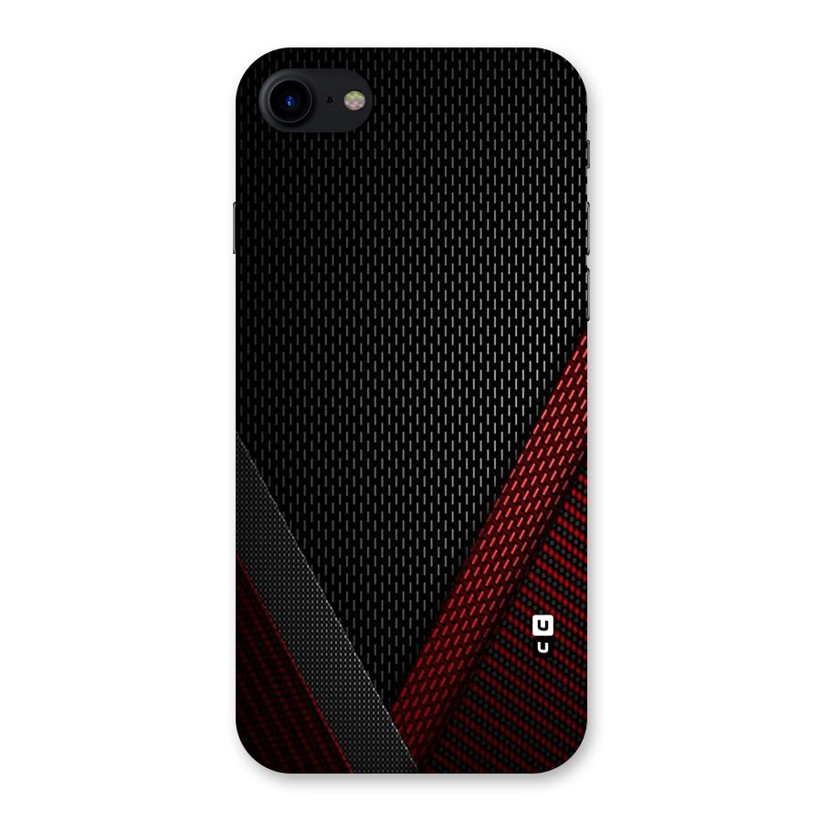 Classy Black Red Design Back Case for iPhone SE 2020