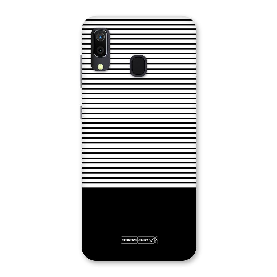 Classy Black Stripes Back Case for Galaxy A20