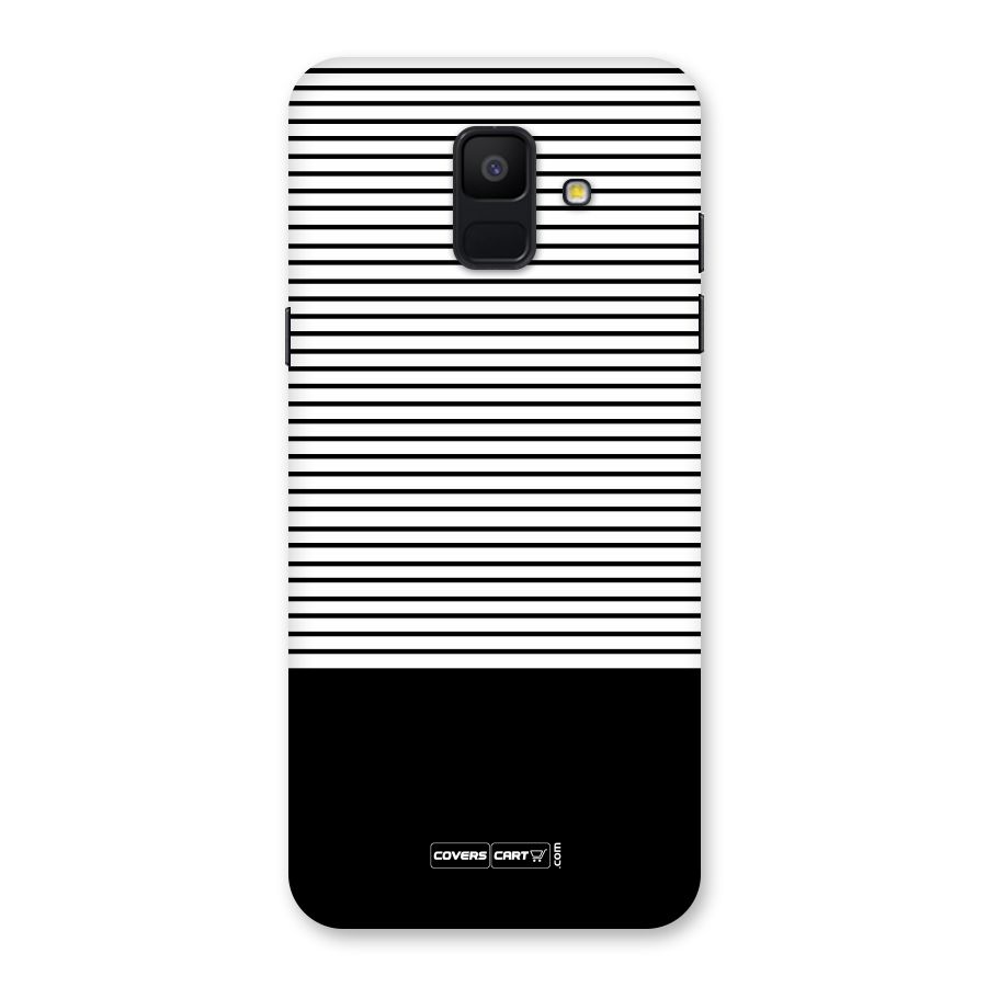 Classy Black Stripes Back Case for Galaxy A6 (2018)