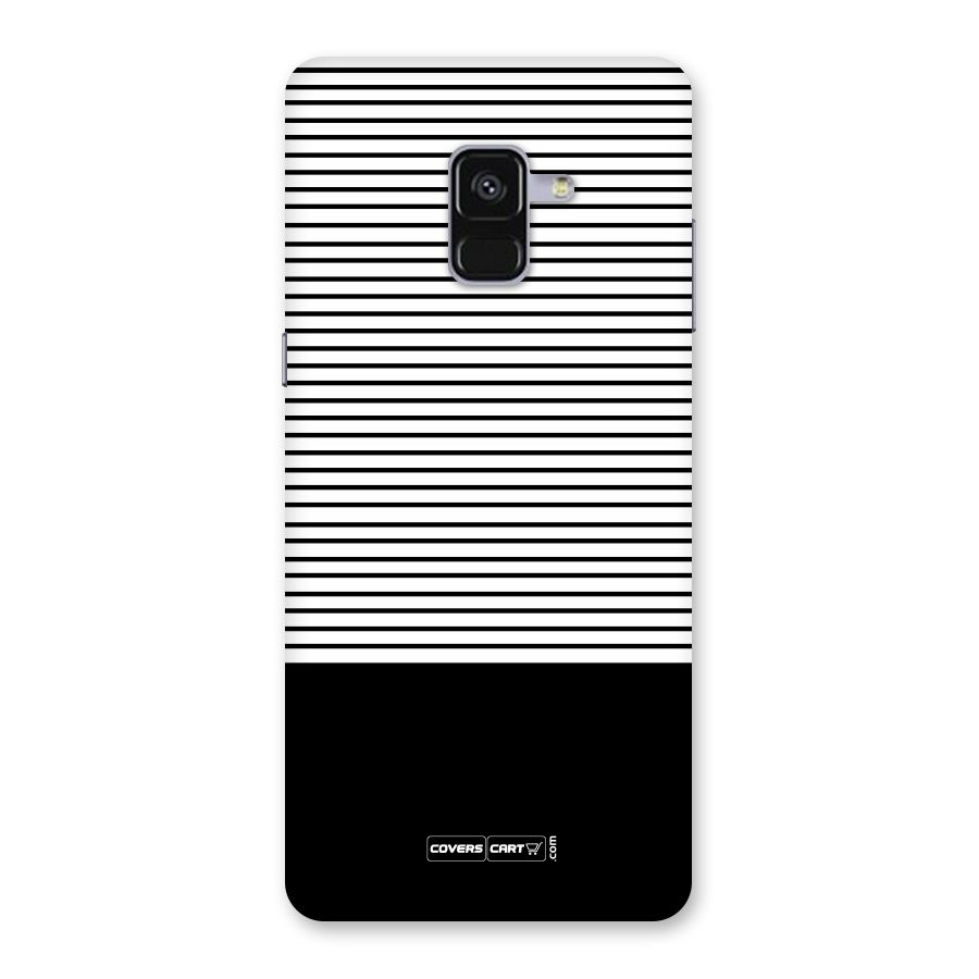 Classy Black Stripes Back Case for Galaxy A8 Plus