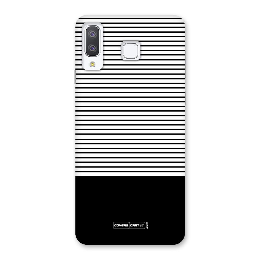 Classy Black Stripes Back Case for Galaxy A8 Star