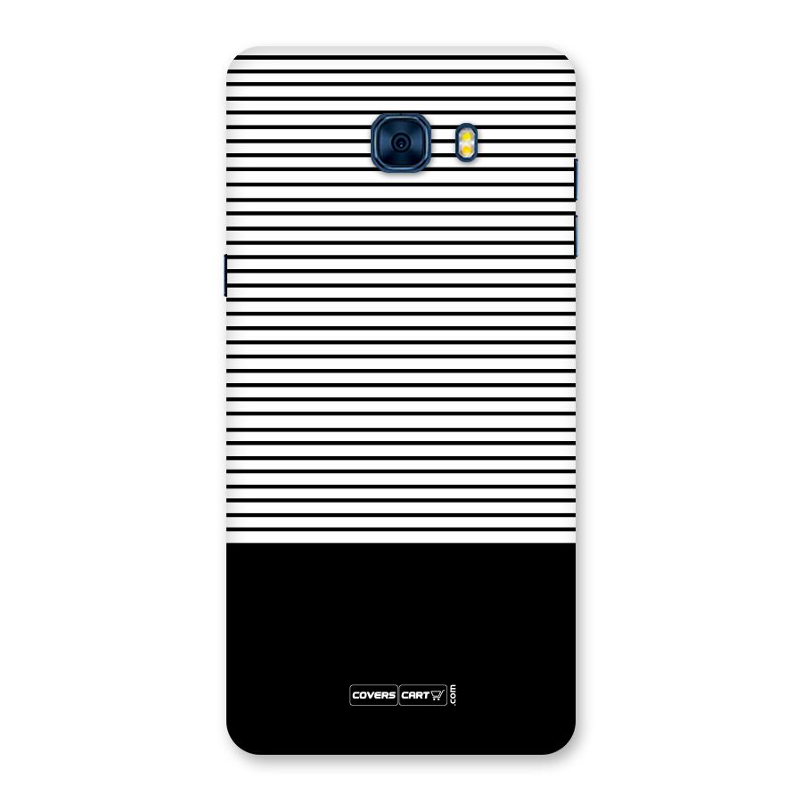 Classy Black Stripes Back Case for Galaxy C7 Pro