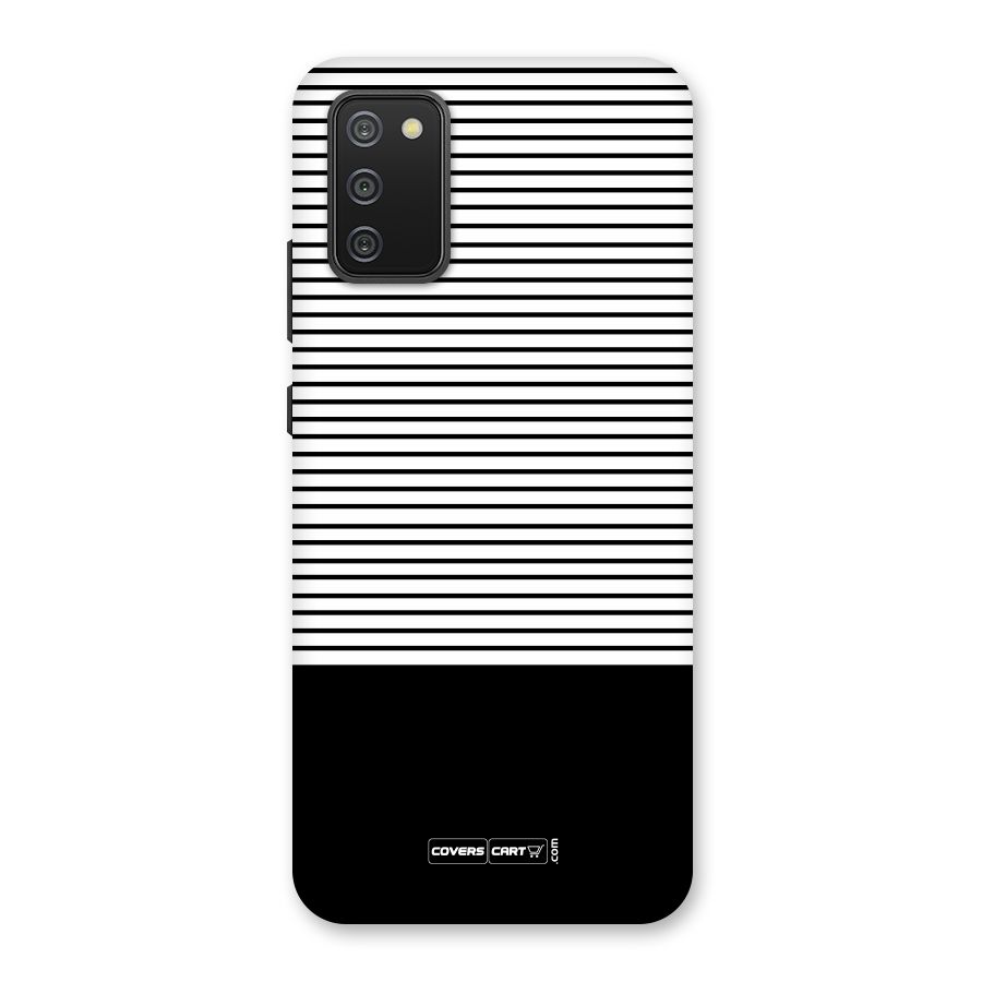 Classy Black Stripes Back Case for Galaxy F02s