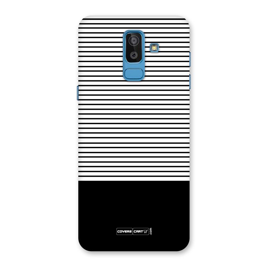 Classy Black Stripes Back Case for Galaxy J8