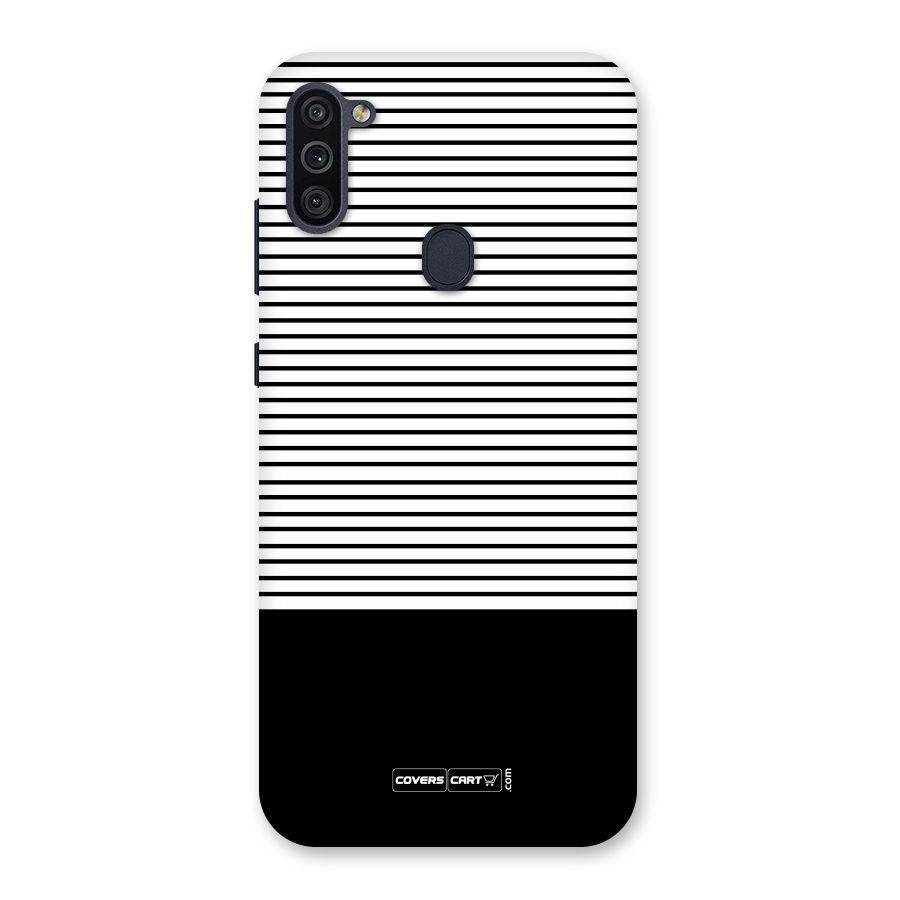 Classy Black Stripes Back Case for Galaxy M11