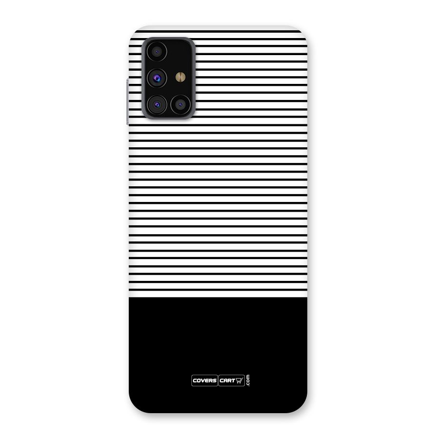 Classy Black Stripes Back Case for Galaxy M31s