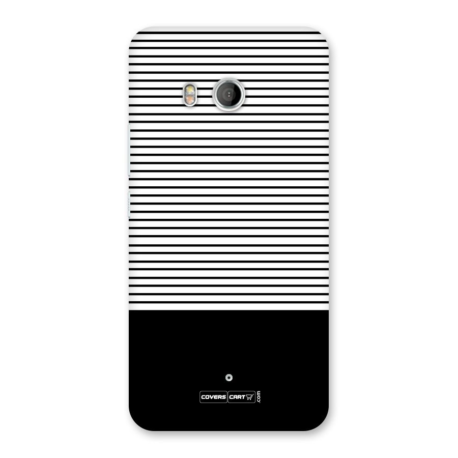 Classy Black Stripes Back Case for HTC U11