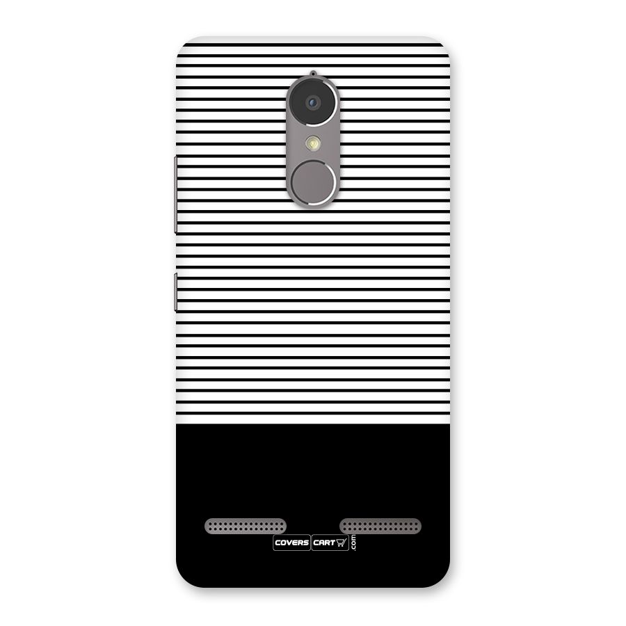 Classy Black Stripes Back Case for Lenovo K6 Power