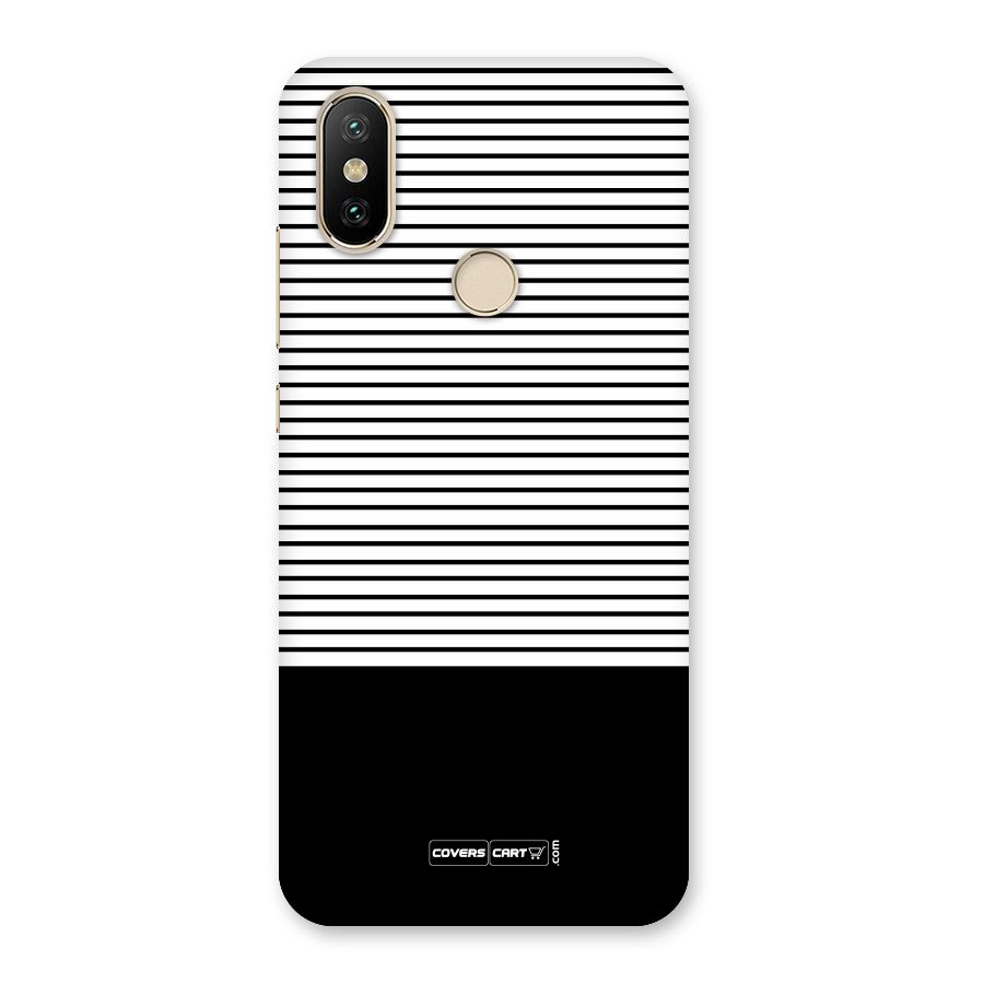 Classy Black Stripes Back Case for Mi A2