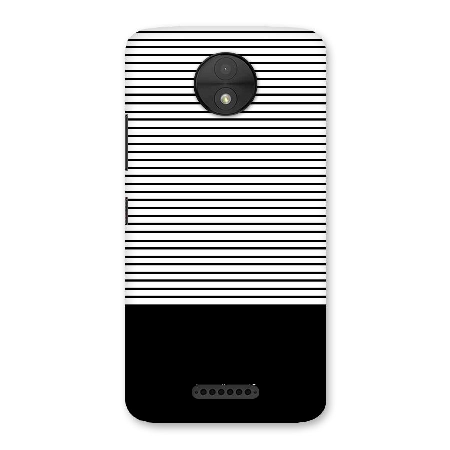 Classy Black Stripes Back Case for Moto C