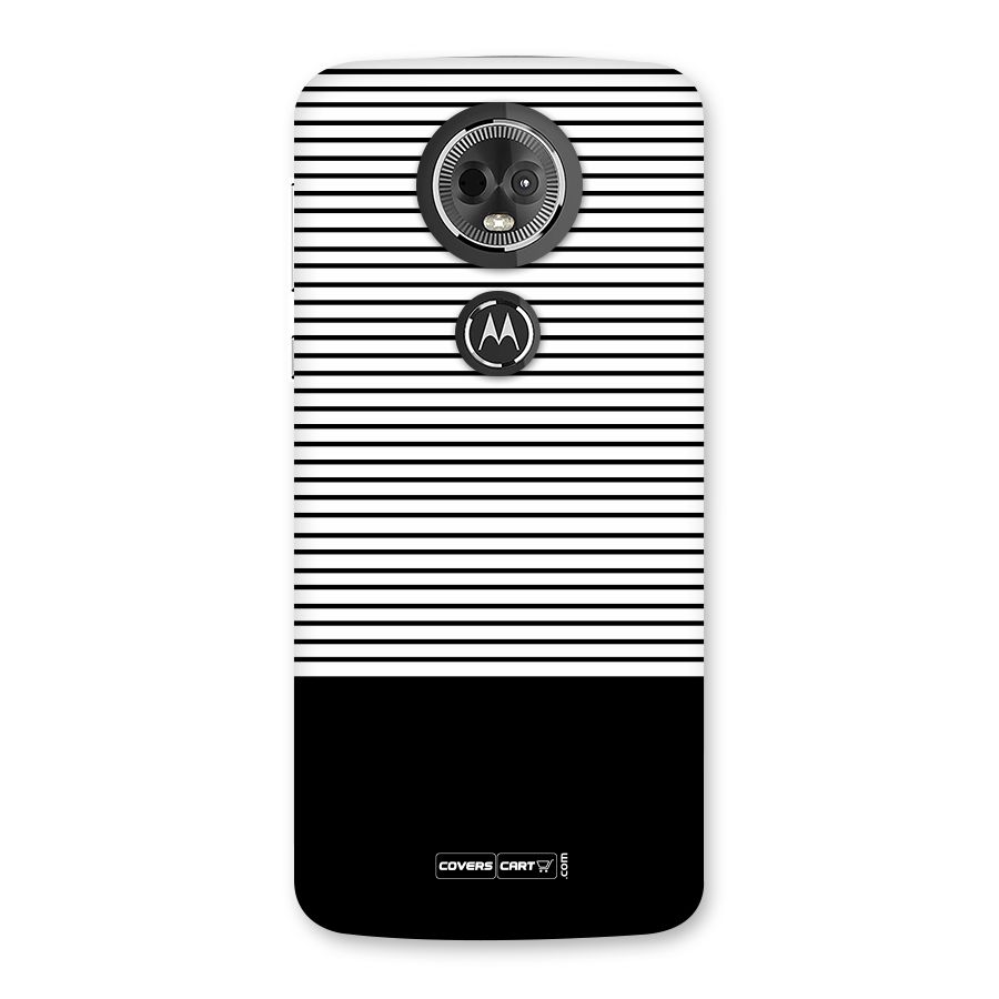 Classy Black Stripes Back Case for Moto E5 Plus
