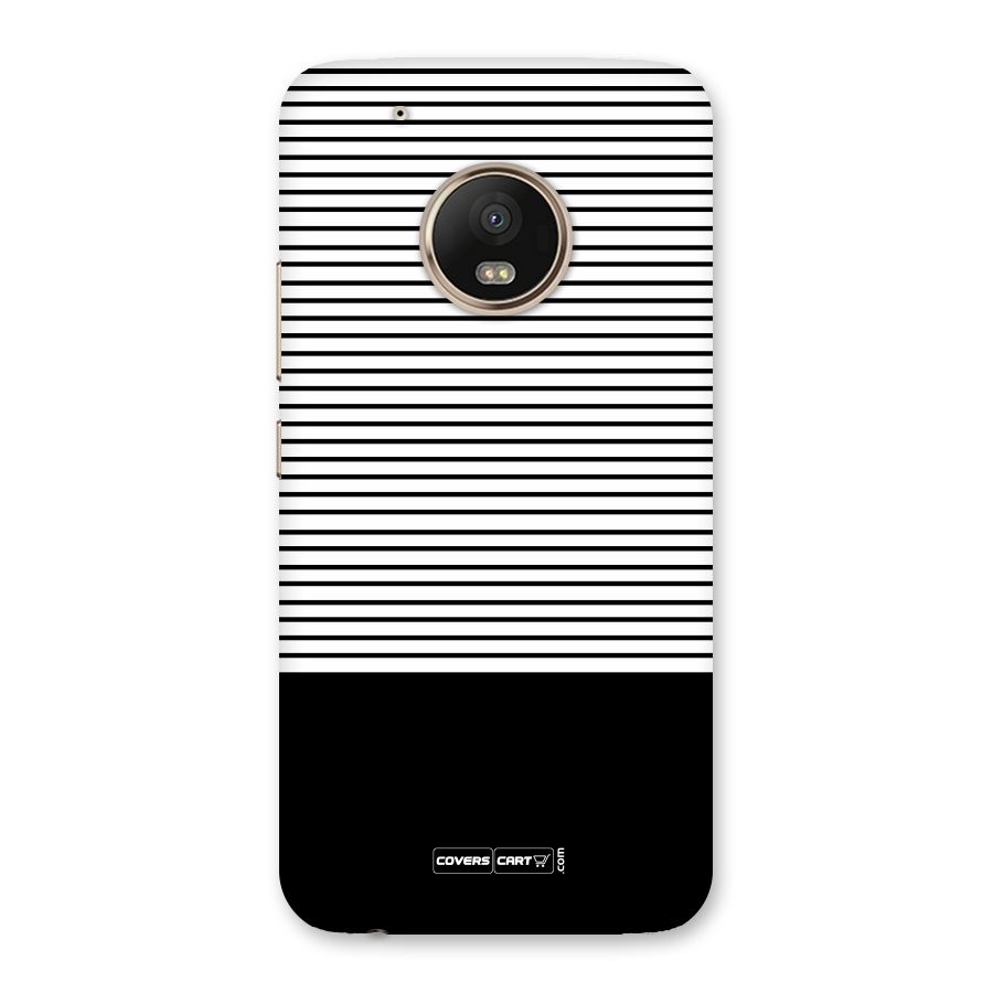 Classy Black Stripes Back Case for Moto G5 Plus