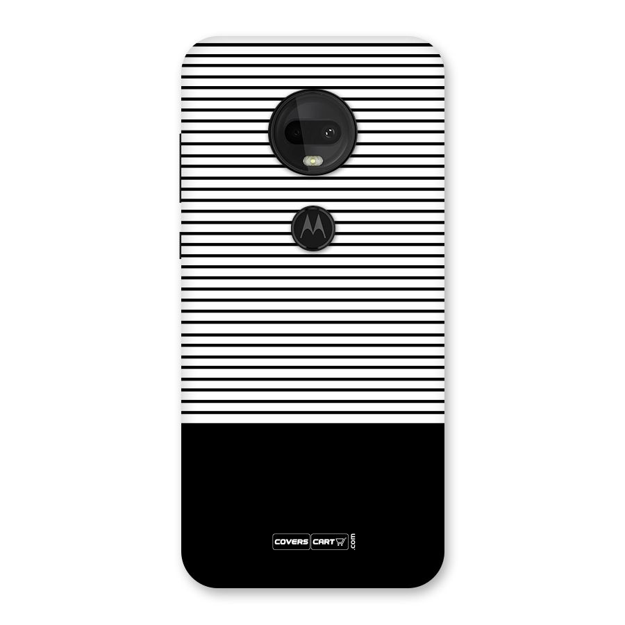 Classy Black Stripes Back Case for Moto G7