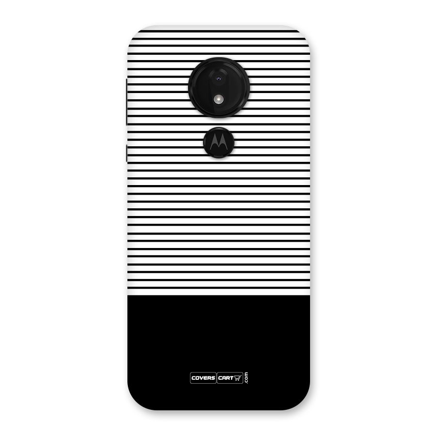 Classy Black Stripes Back Case for Moto G7 Power