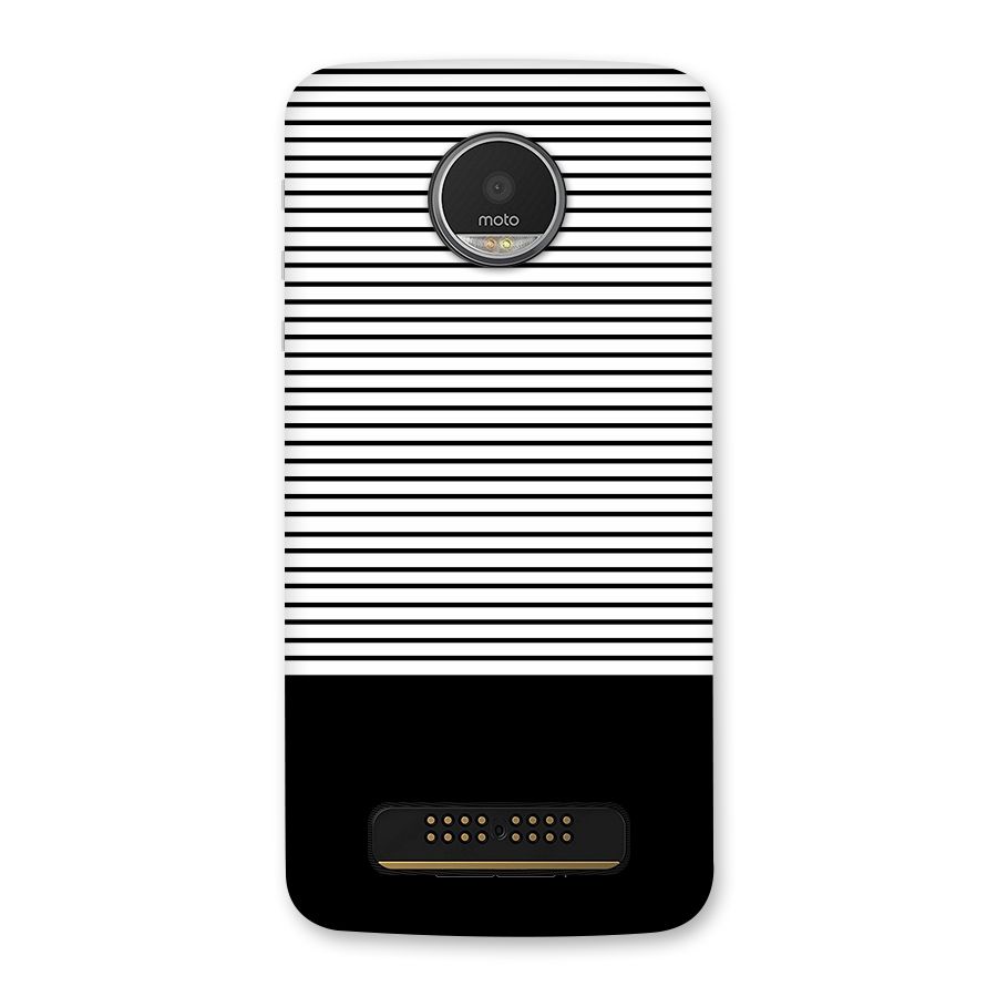 Classy Black Stripes Back Case for Moto Z Play