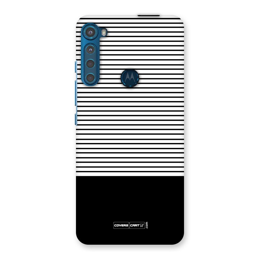 Classy Black Stripes Back Case for Motorola One Fusion Plus