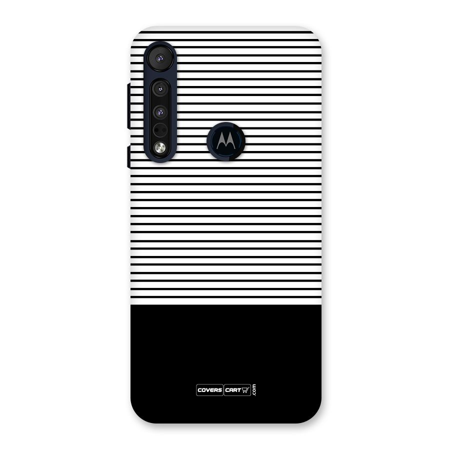 Classy Black Stripes Back Case for Motorola One Macro
