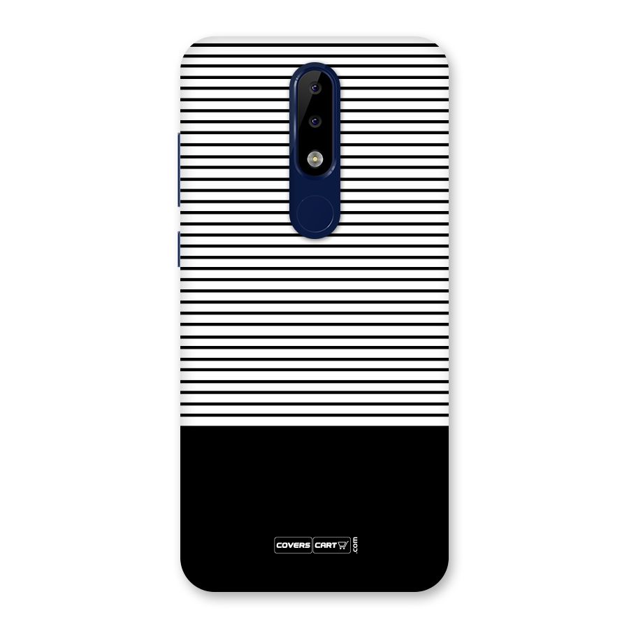 Classy Black Stripes Back Case for Nokia 5.1 Plus