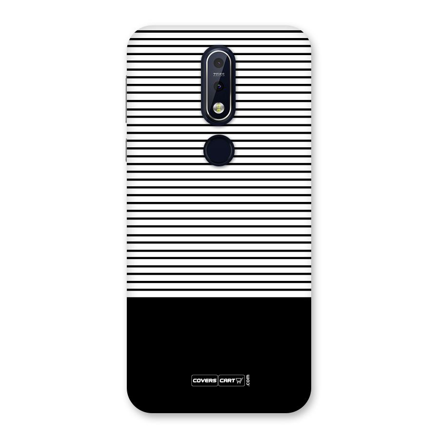 Classy Black Stripes Back Case for Nokia 7.1