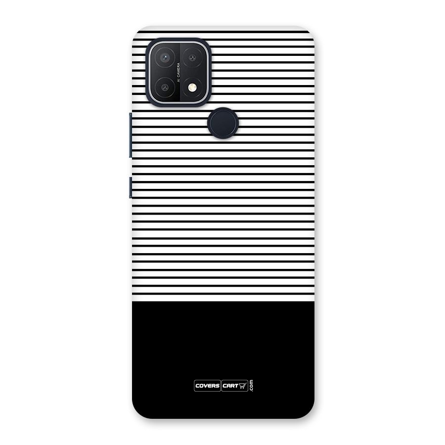 Classy Black Stripes Back Case for Oppo A15