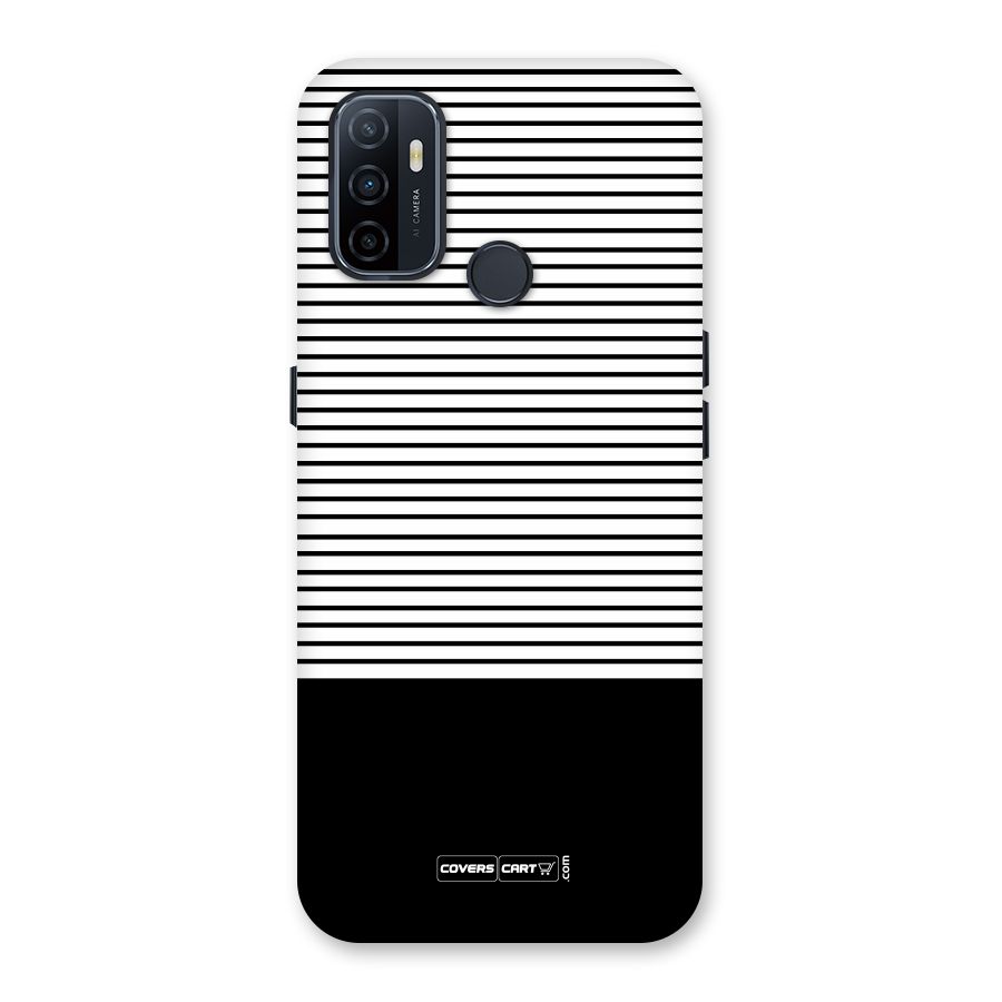Classy Black Stripes Back Case for Oppo A32