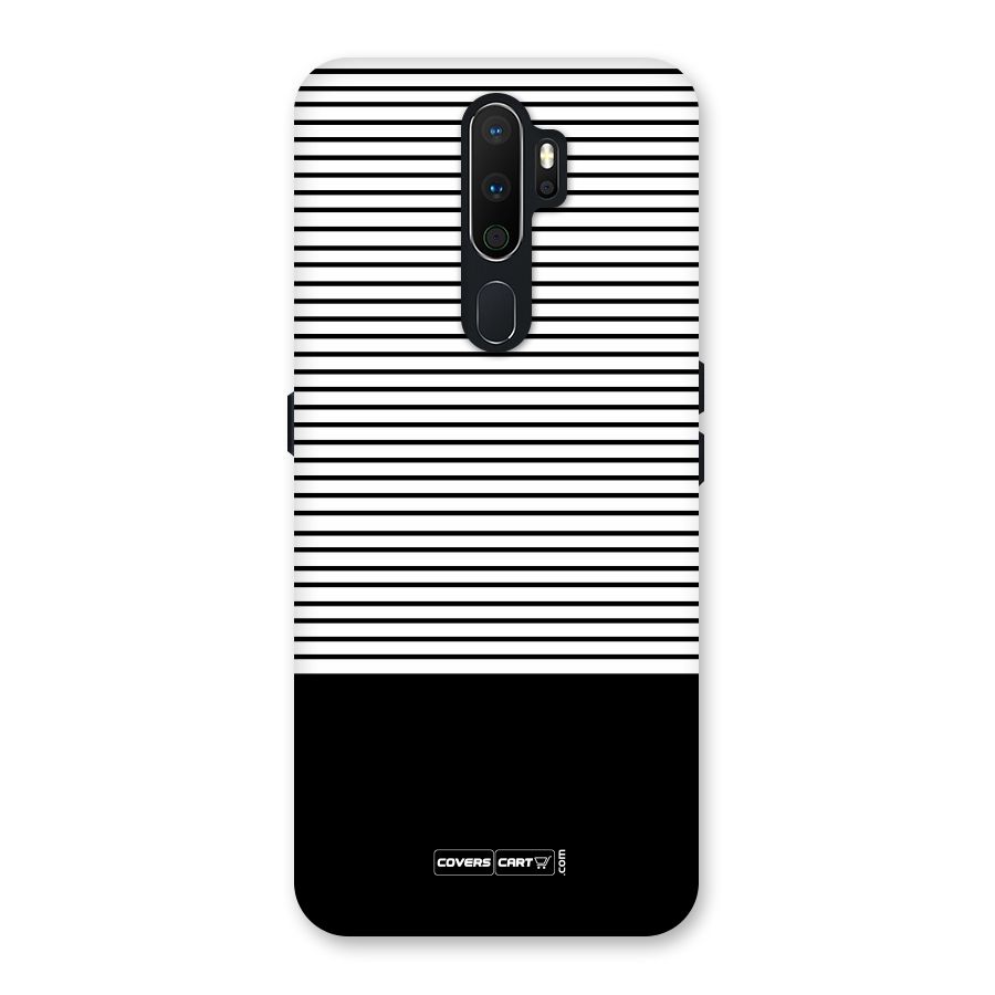 Classy Black Stripes Back Case for Oppo A5 (2020)