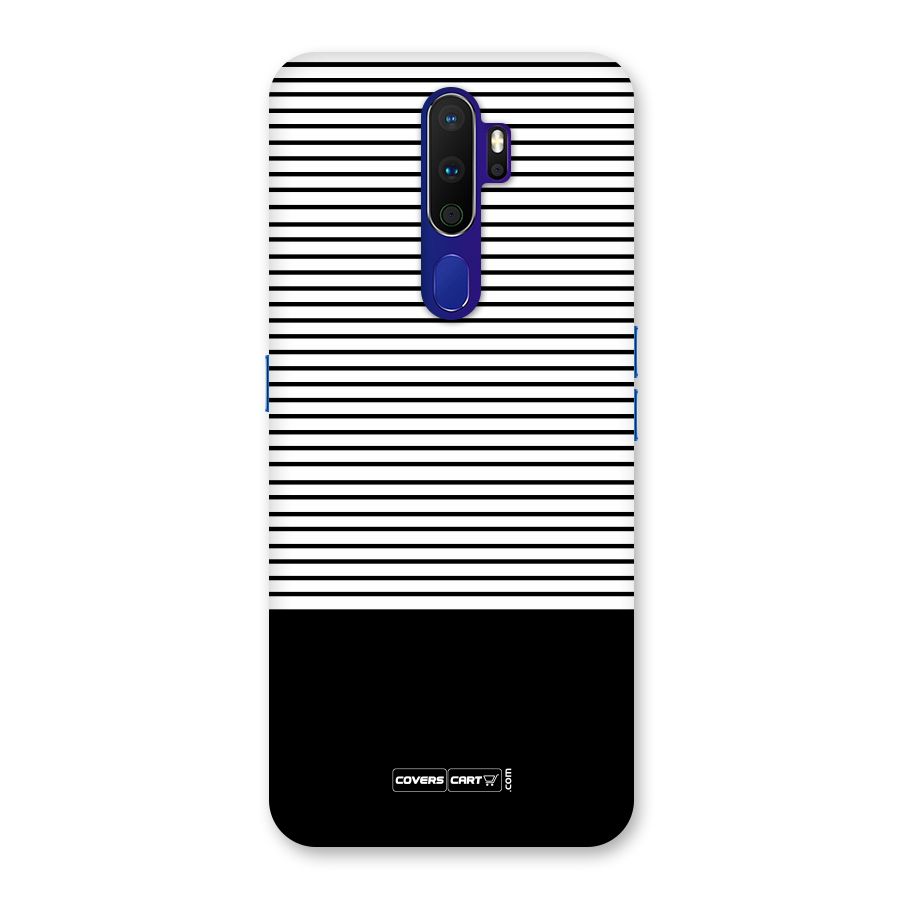 Classy Black Stripes Back Case for Oppo A9 (2020)