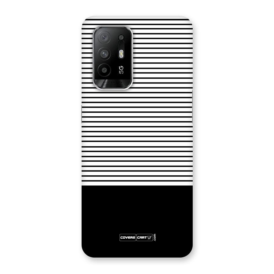 Classy Black Stripes Back Case for Oppo F19 Pro Plus 5G