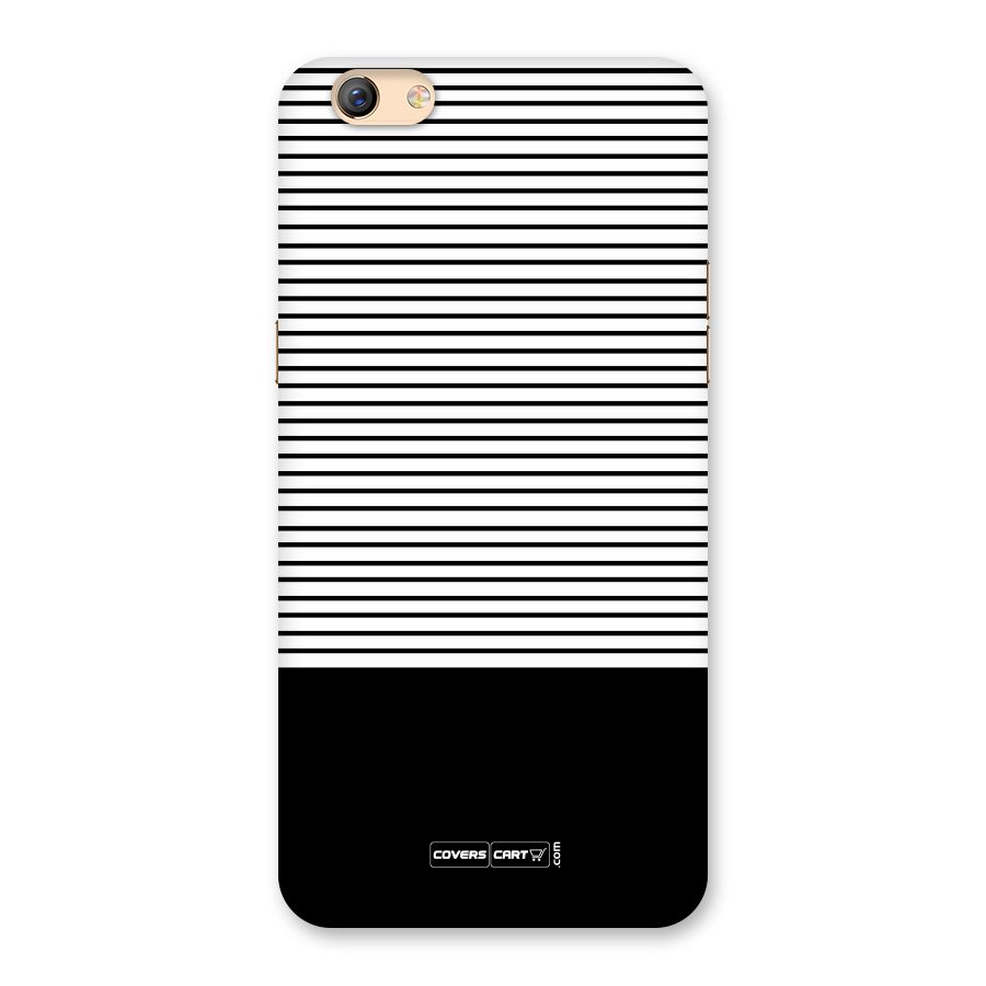 Classy Black Stripes Back Case for Oppo F3 Plus