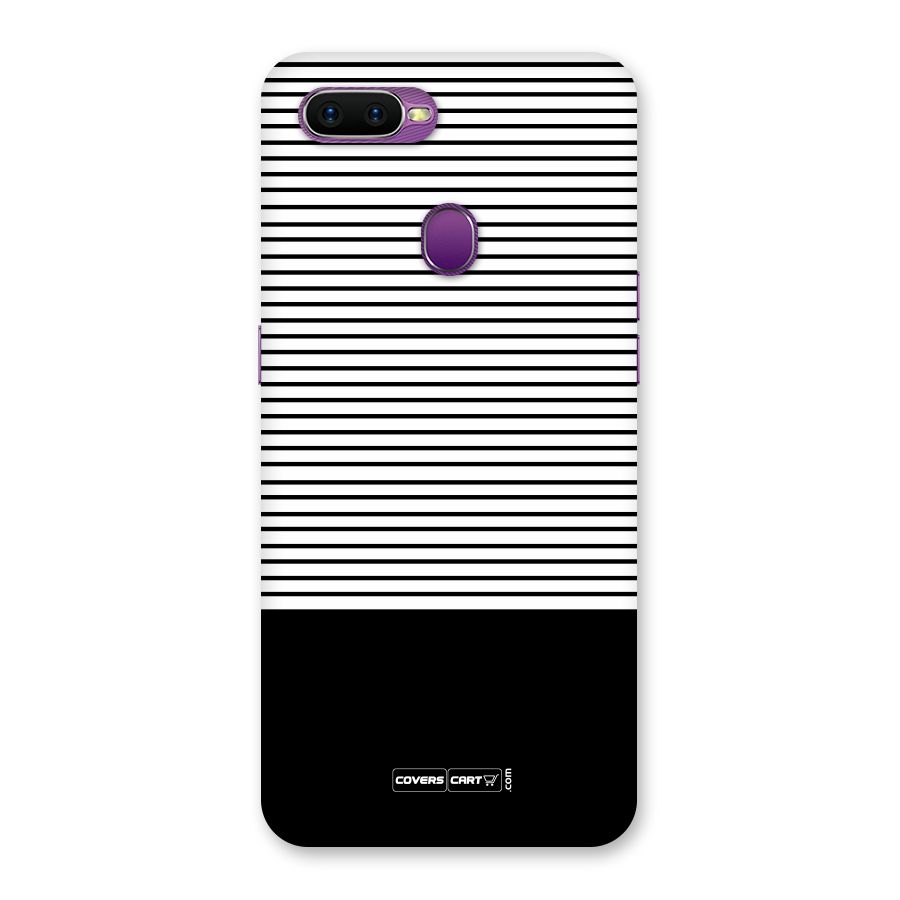 Classy Black Stripes Back Case for Oppo F9