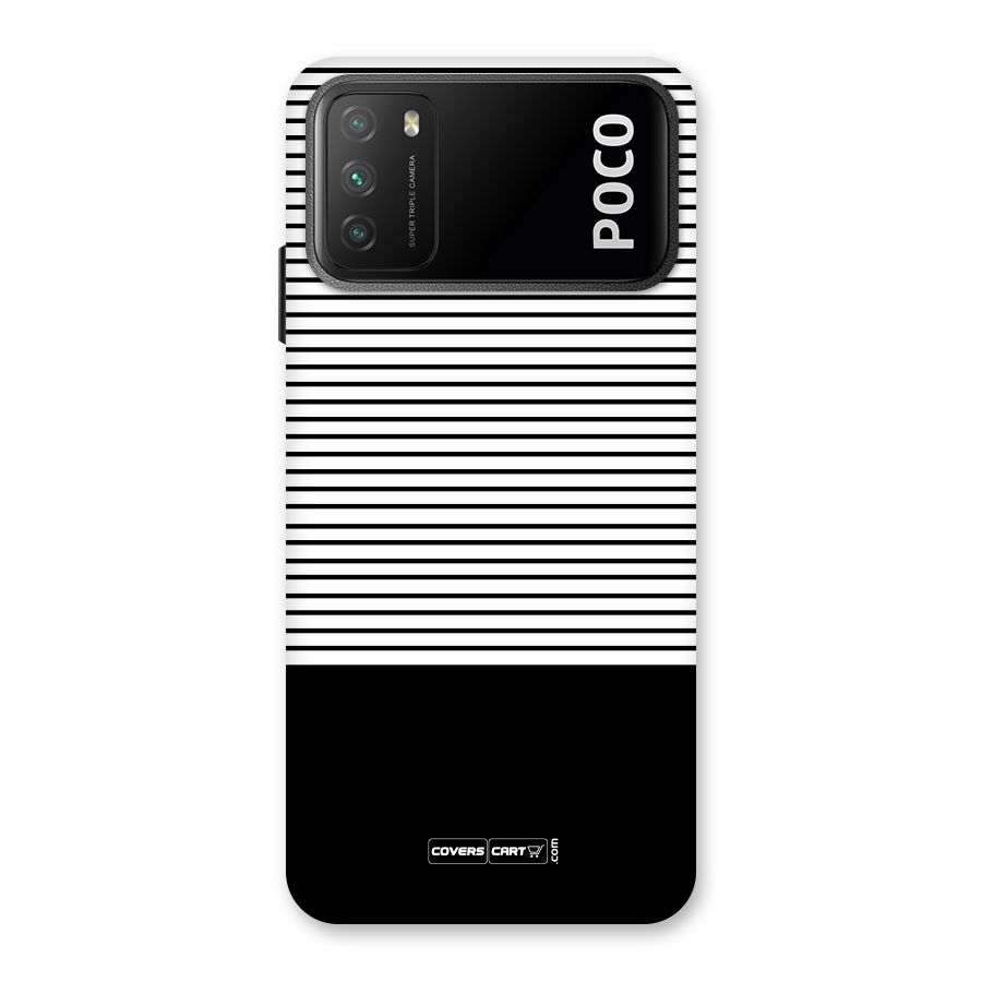 Classy Black Stripes Back Case for Poco M3