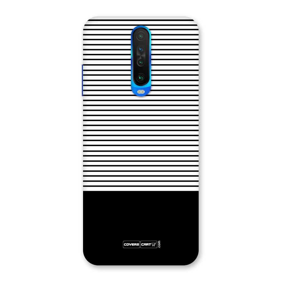 Classy Black Stripes Back Case for Poco X2
