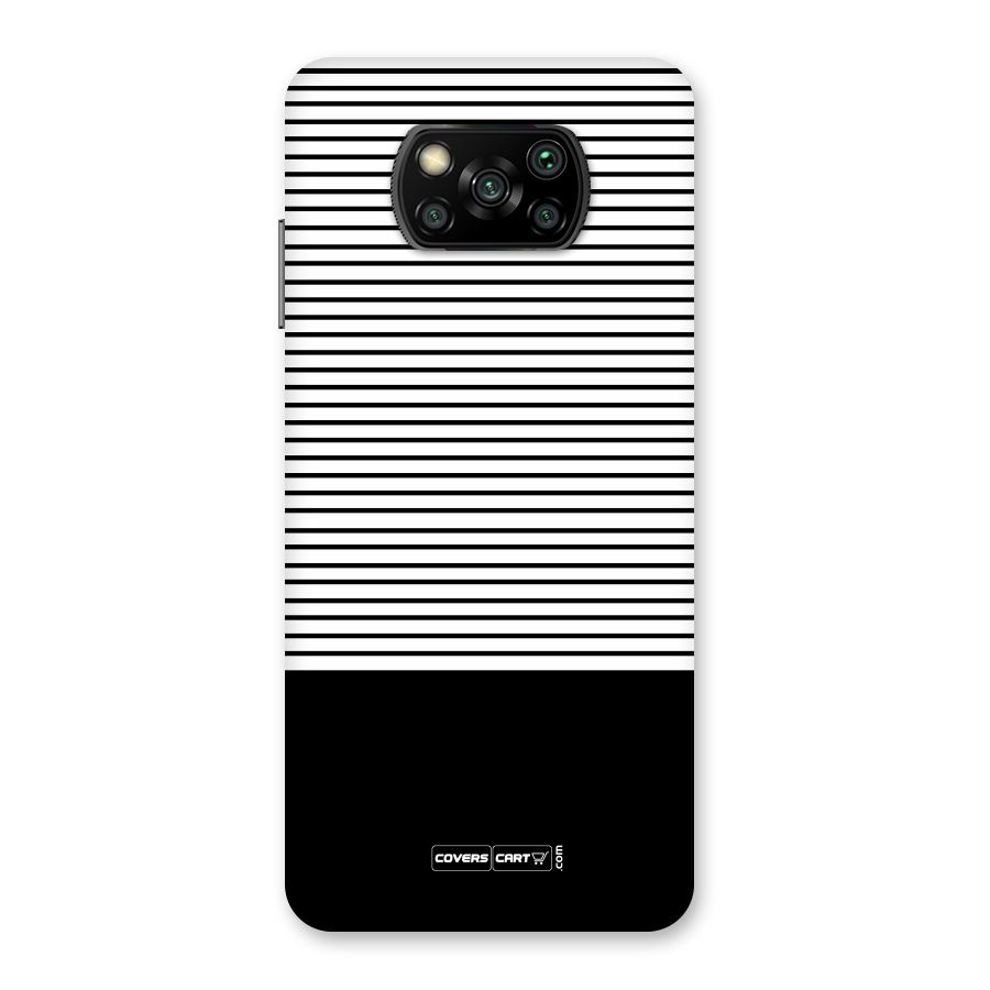 Classy Black Stripes Back Case for Poco X3